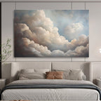 “Fluffy Clouds in Blue Sky” Landscape Painting On Canvas DKS182