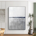 “Monochrome Coastal Horizon” - Minimalist Painting On Canvas PT2024