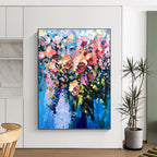 “Colorful Flower Bouquet” - Impressionist Floral Painting On Canvas PT1349