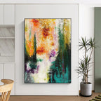 “Colorful Abstract Dreamscape” - Abstract Surreal Painting On Canvas PS0008