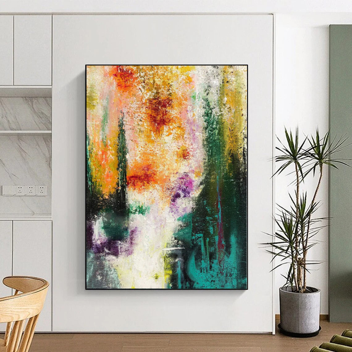 “Colorful Abstract Dreamscape” - Abstract Surreal Painting On Canvas PS0008