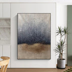 “Silver - Brown - Black Rain Abstract” - Textured Abstract Painting On Canvas PT1969