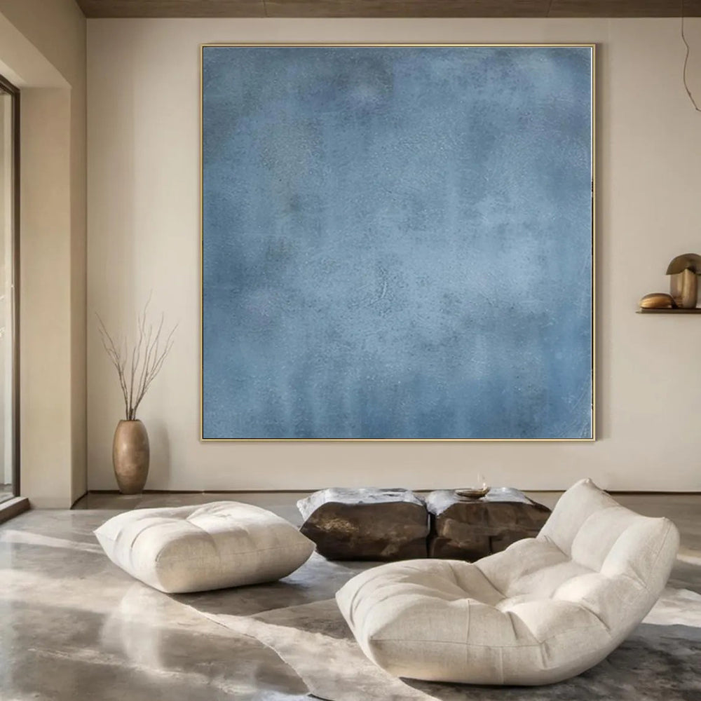 “Blue Textured Minimalist” - Calming Abstract Painting On Canvas PS0158