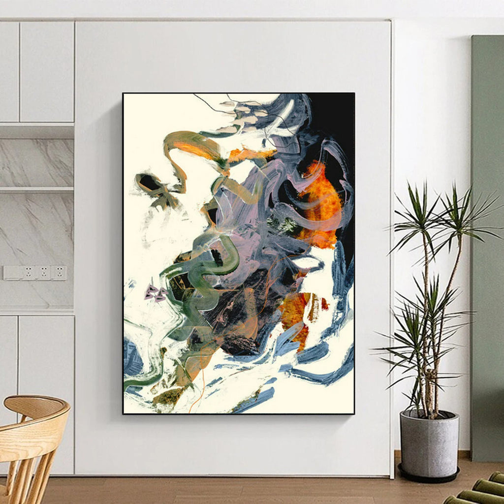 “Colorful Swirls” - Abstract Expressionist Painting On Canvas PT2312