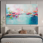 “Impressionistic Water Lily Dream” - Abstract Floral Painting On Canvas DKS493