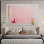 Subtle Pink Abstract Painting On Canvas DKS057