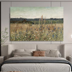 “Tranquil Wildflower Meadow” - Impressionistic Oil Painting on Canvas PT1486