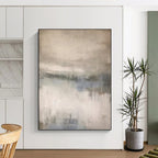 “Gray - Toned Misty Landscape” - Landscape, Atmospheric - Styled Painting On Canvas PT1667