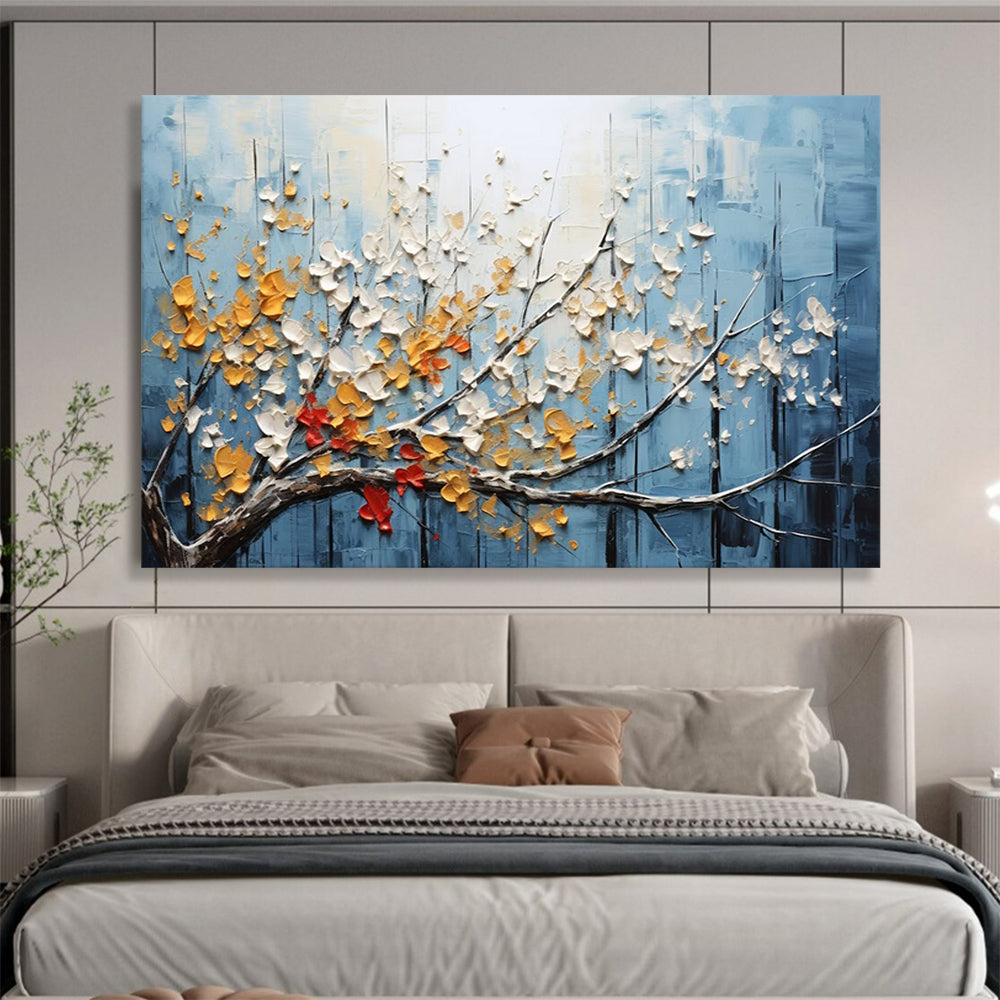 “Textured Blossom Tree Abstract” - 3D - Like Abstract Painting On Canvas PT160