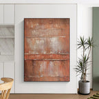 “Rusty Brown Textured” - Industrial Abstract Painting On Canvas PT2303