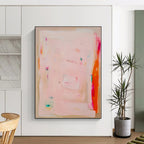 “Pastel Pink Abstract” - Soft Abstract Painting On Canvas PS0078