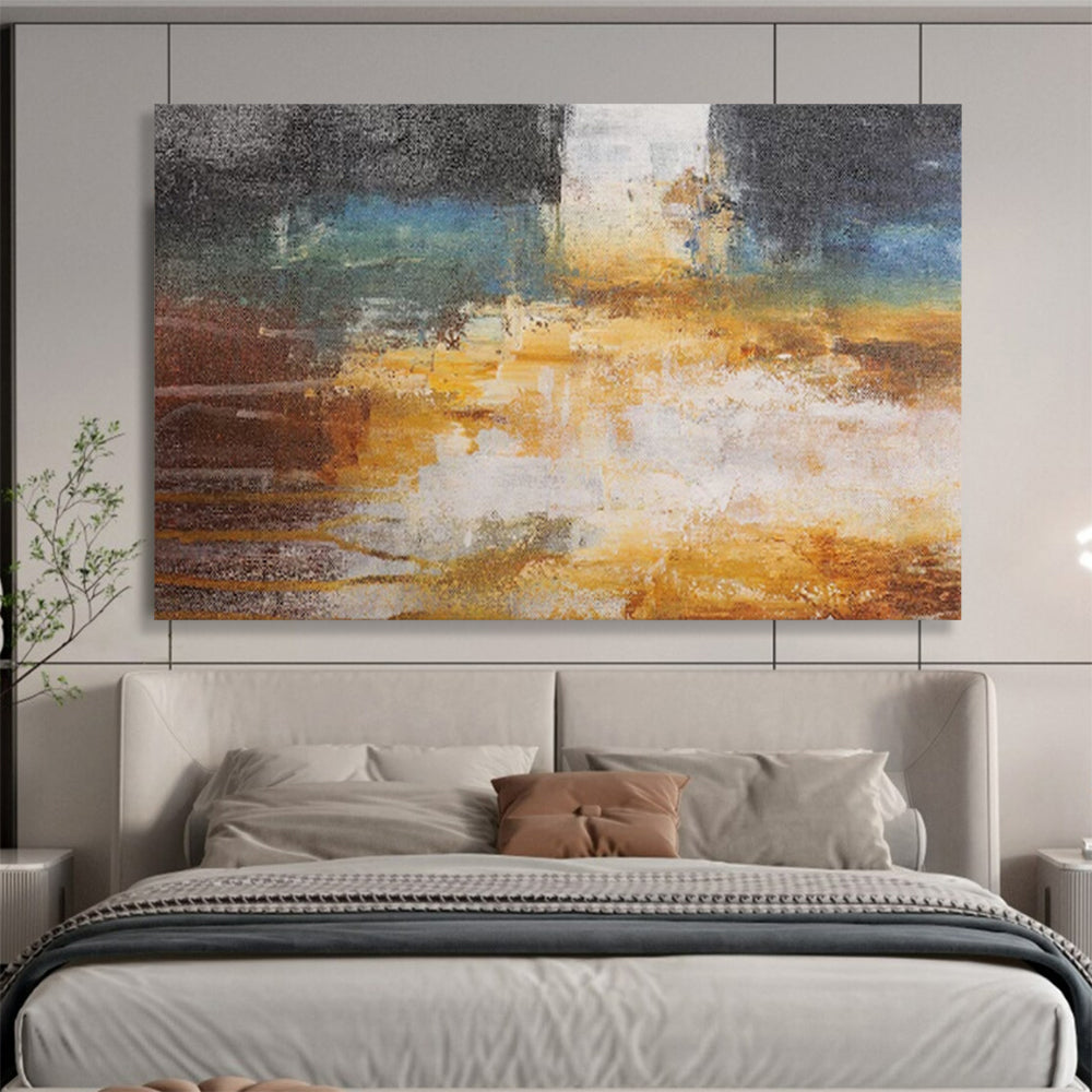 Muted Tones Abstract Landscape Painting On Canvas DKS012