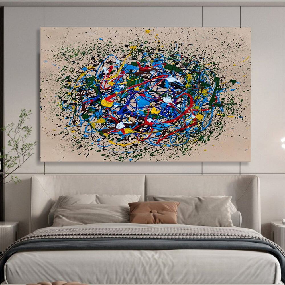 “Colorful Splatter Cosmos” Painting On Canvas DKS304