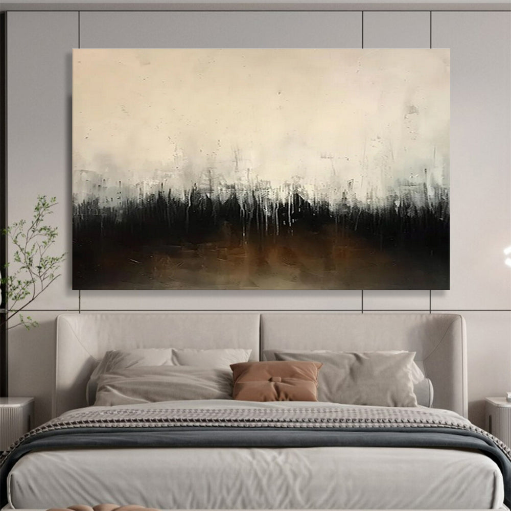 Dark & Light Abstract Horizon Painting On Canvas DKS048