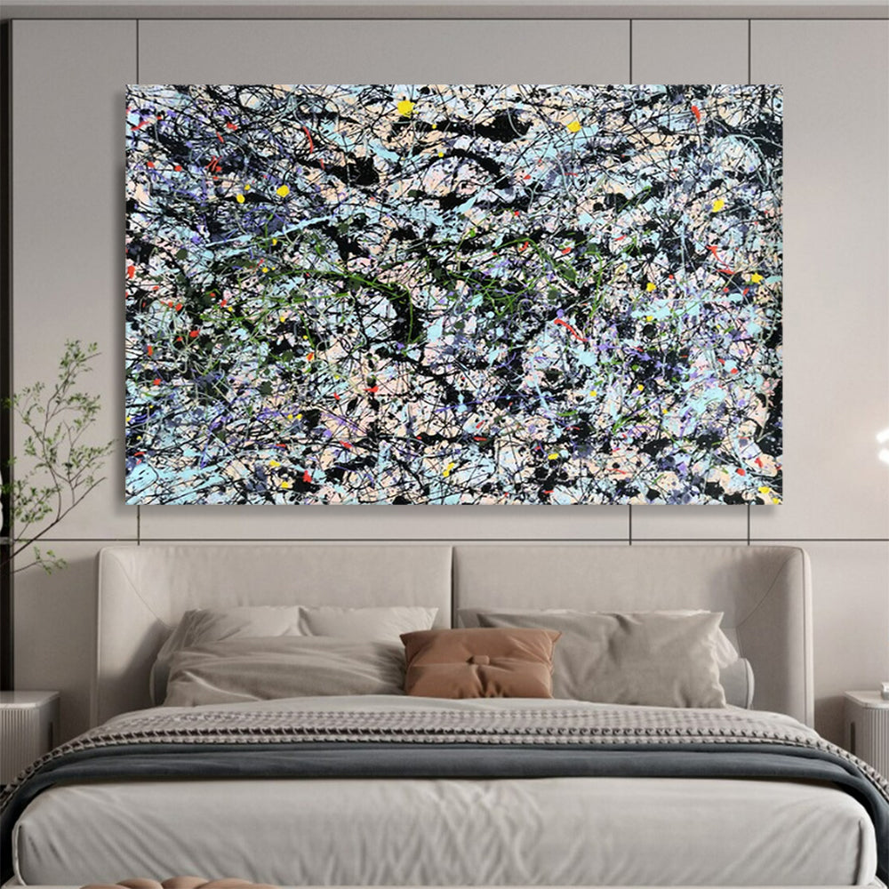 “Vibrant Drip Art Mosaic” - Pollock - Inspired Abstract Painting On Canvas PT1590