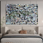 “Vibrant Drip Art Mosaic” - Pollock - Inspired Abstract Painting On Canvas PT1590