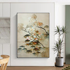 Ethereal Blooms Soft - Hued Floral Watercolor, Painting On Canvas PT2154