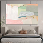 “Pastel Geometric Mix” - Modern Abstract Painting On Canvas DKS412
