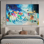 “Colorful Abstract Journey” - Abstract Expressionist Acrylic Painting on Canvas PT1503