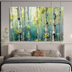 Aspen Glow - Forest Oil Painting, Fit for Reading Nook & Yoga Studio DKS670