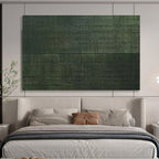 Dark Green Texture: Monochromatic Minimalist Painting for Zen Garden Room & Minimalist Study DKS656