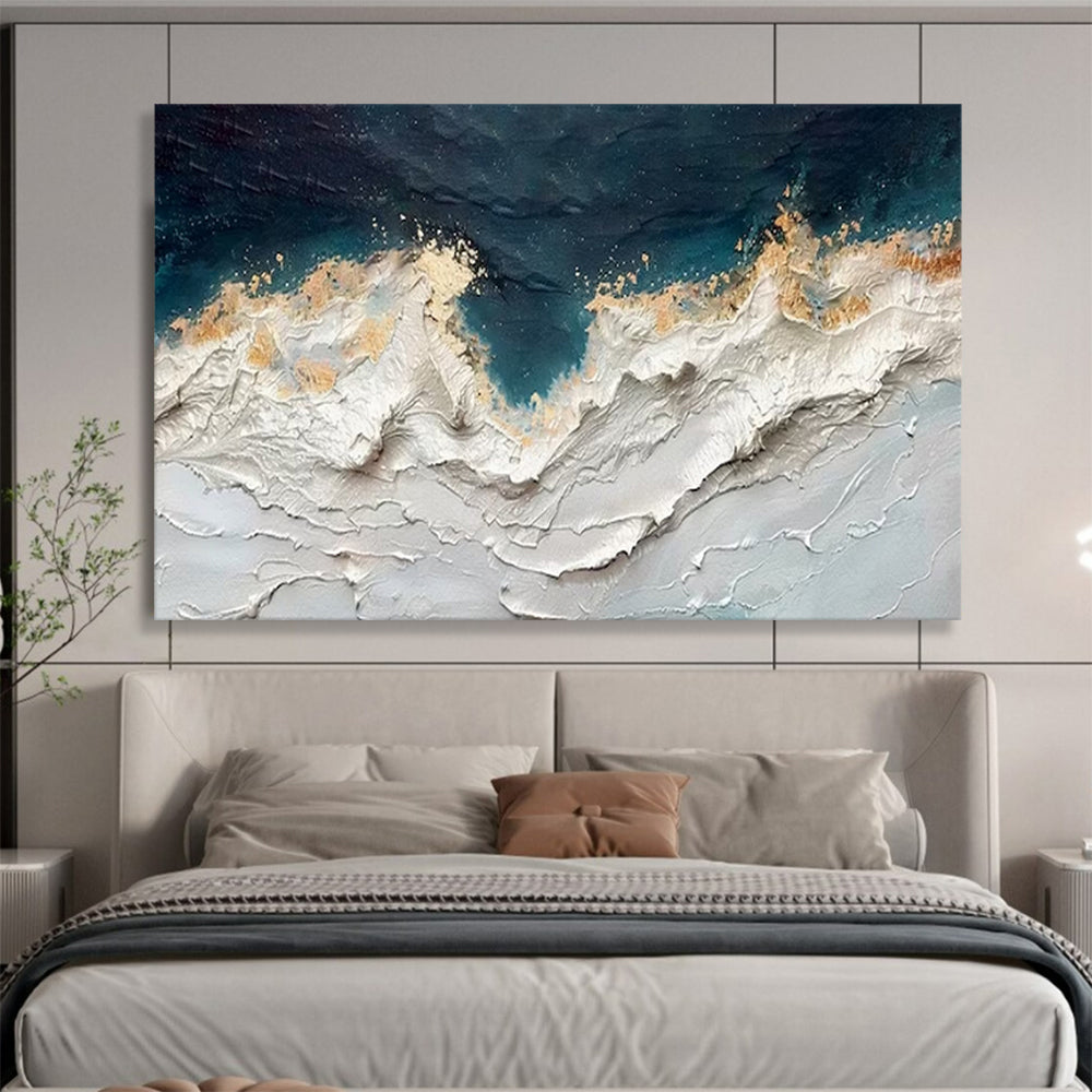 “Textured Ocean Waves” - Impasto Seascape - Painting On Canvas PT1749