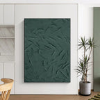 “Dark Green Textured Surface” - Textured Abstract Painting On Canvas PS0430