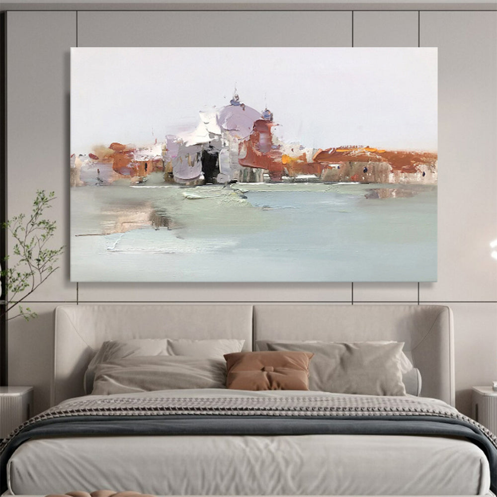 “Impressionistic Venetian Scene” - Impressionistic Cityscape Painting, Ideal for European - Inspired Home & Art Gallery DKS631
