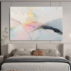 “Gilded Pastel Mix” - Luxe Abstract Painting On Canvas DKS479