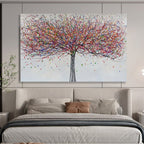 “Colorful Drizzle Tree” - Abstract Nature - Painting On Canvas PT1727