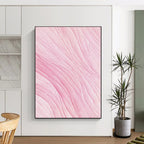 “Pink Wave Texture” - Abstract Textured Painting On Canvas PT1979