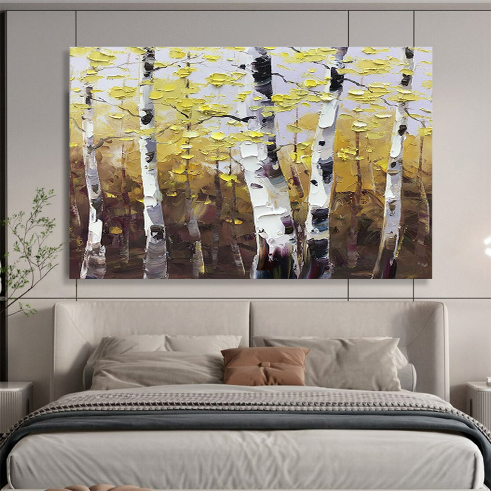 “Autumn Aspen Tree Landscape” - Landscape Painting, Great for Fall - Themed Room & Nature Lover’s Den DKS626