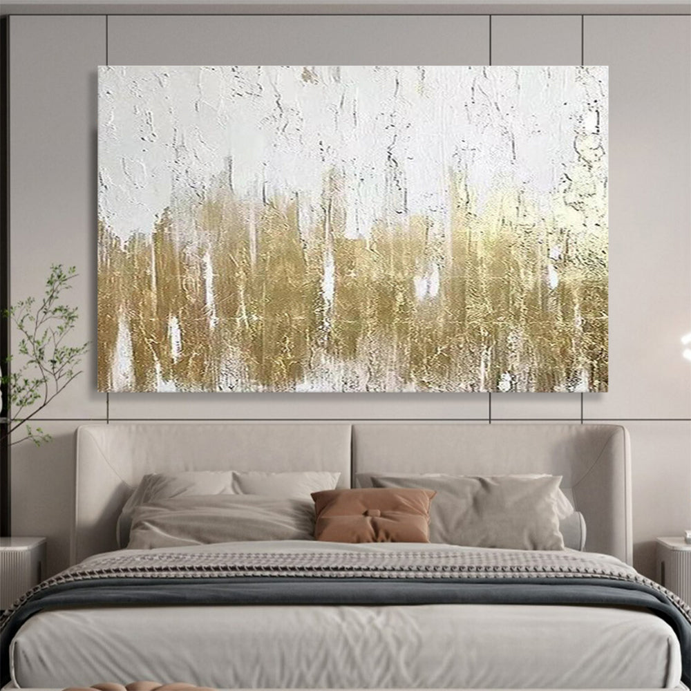 “Gilded Cityscape” - Luxe Abstract Painting On Canvas DKS427