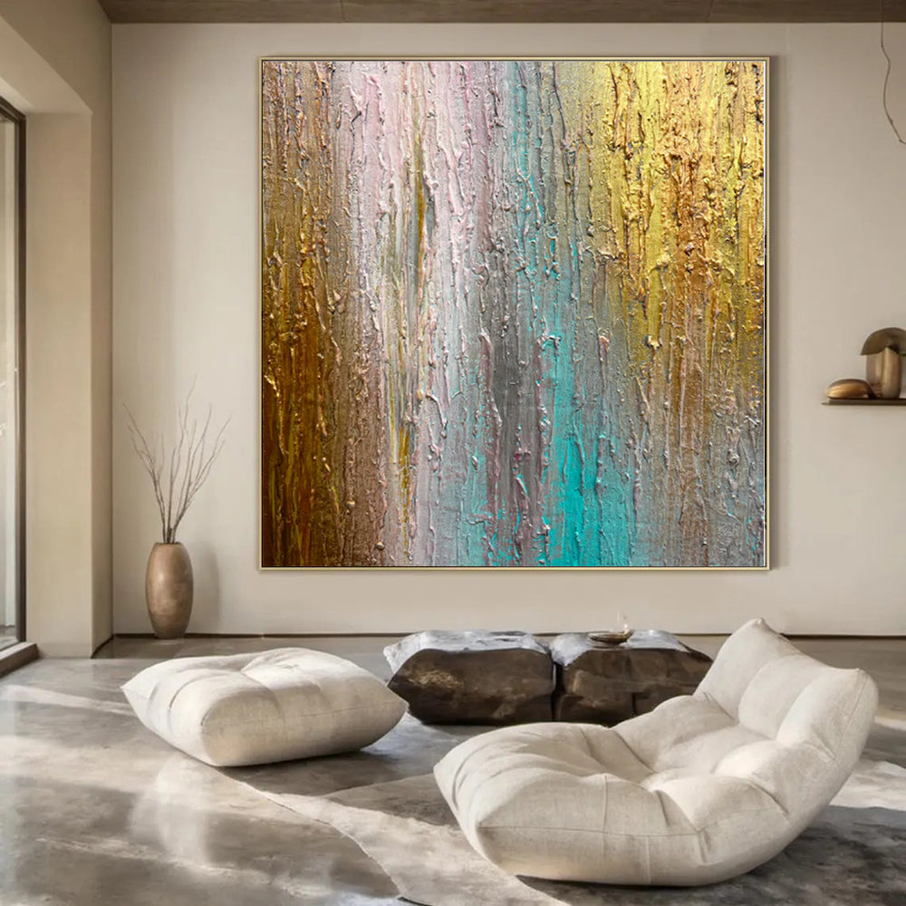 Gray and White Abstract Structure - Stark Monochromatic Forms Painting On Canvas PS1221