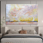 “Pastel Sky Abstract Landscape” - Abstract Painting On Canvas DKS564