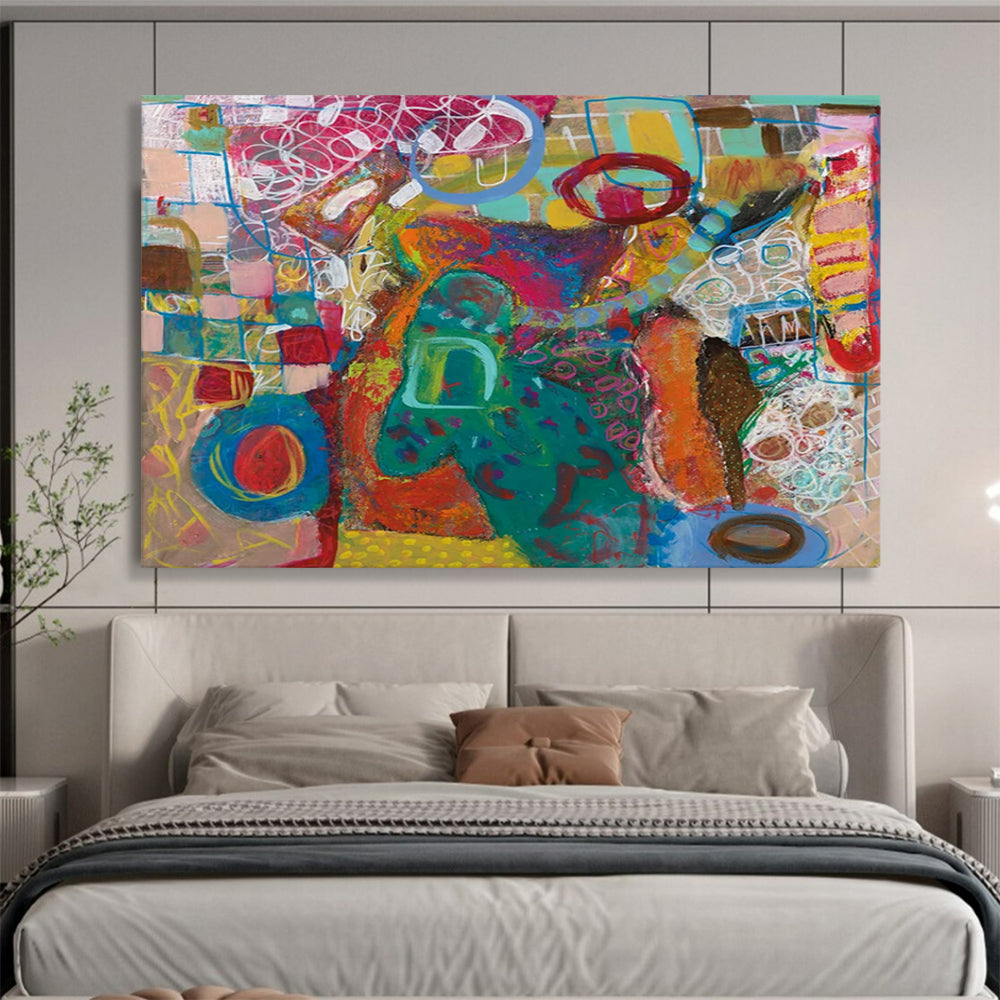 “Color Explosion Abstract” - Expressionist Painting On Canvas PT244