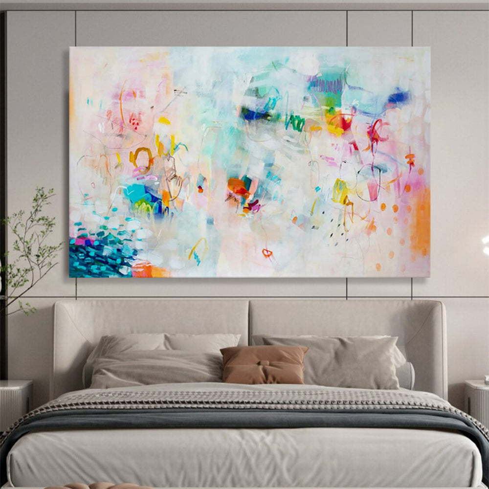 “Light and Color Chaos” - Abstract Expressionist Acrylic Painting on Canvas PT1501