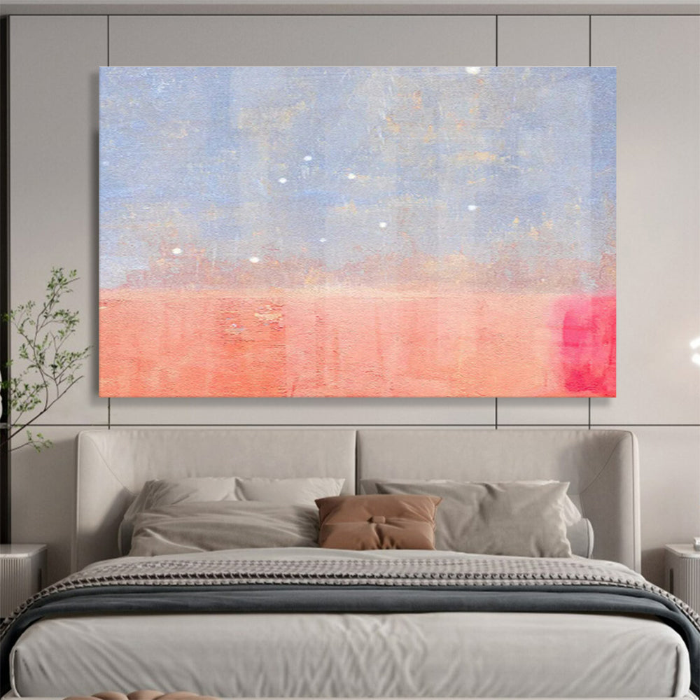 “Blue - Pink Gradient Sky” Abstract Painting On Canvas DKS280