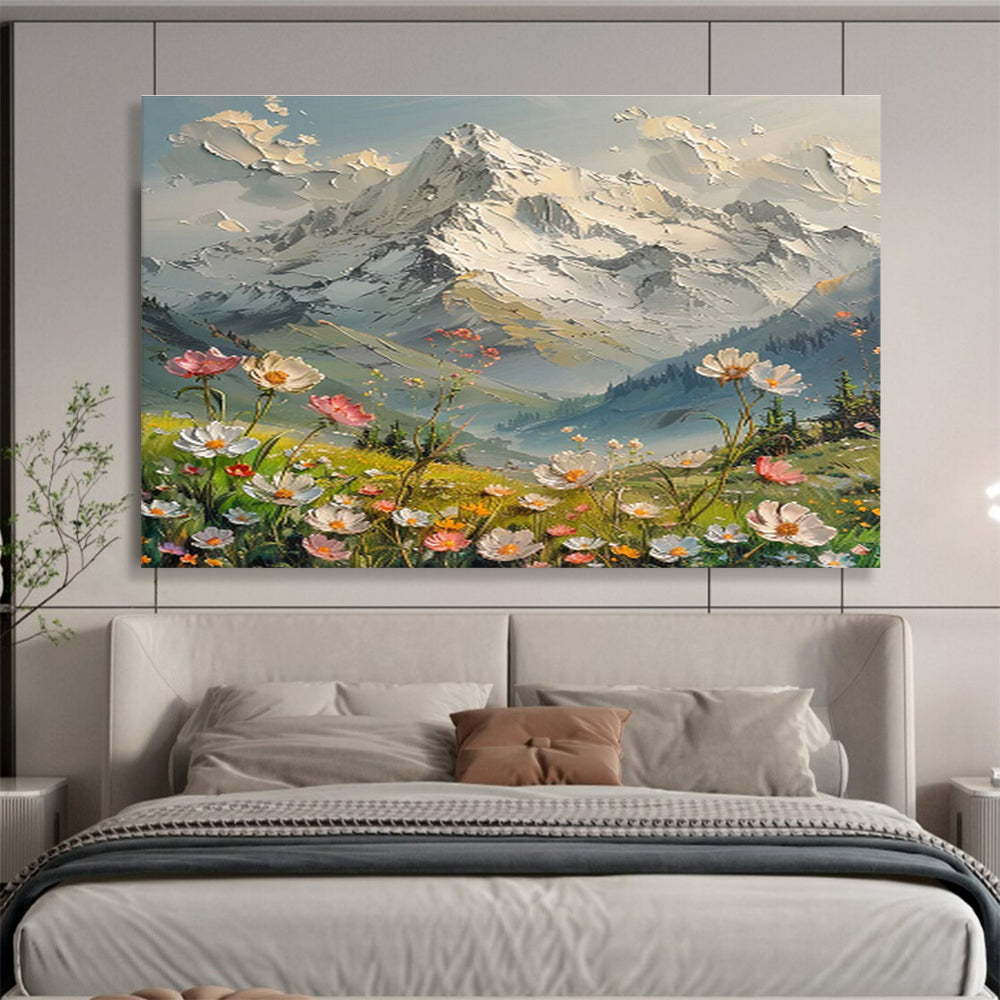 Mountain Blossom - Landscape Oil Painting, Fit for Living Room & Conservatory DKS674