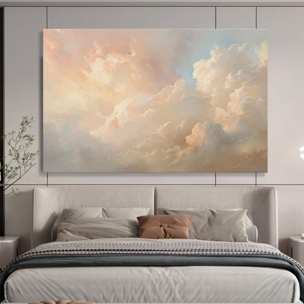 “Ethereal Cloudscape in Pastels” Landscape Painting On Canvas DKS209