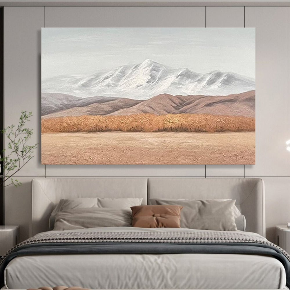 “Snowy Mountain Landscape” - Realistic Oil Painting On Canvas DKS890