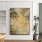 “Golden Hues Abstract” - Nature - Inspired Abstract Painting On Canvas PS0075