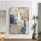 “Soft Color - Block Abstract Composition” - Serene Abstract Painting On Canvas PS0322