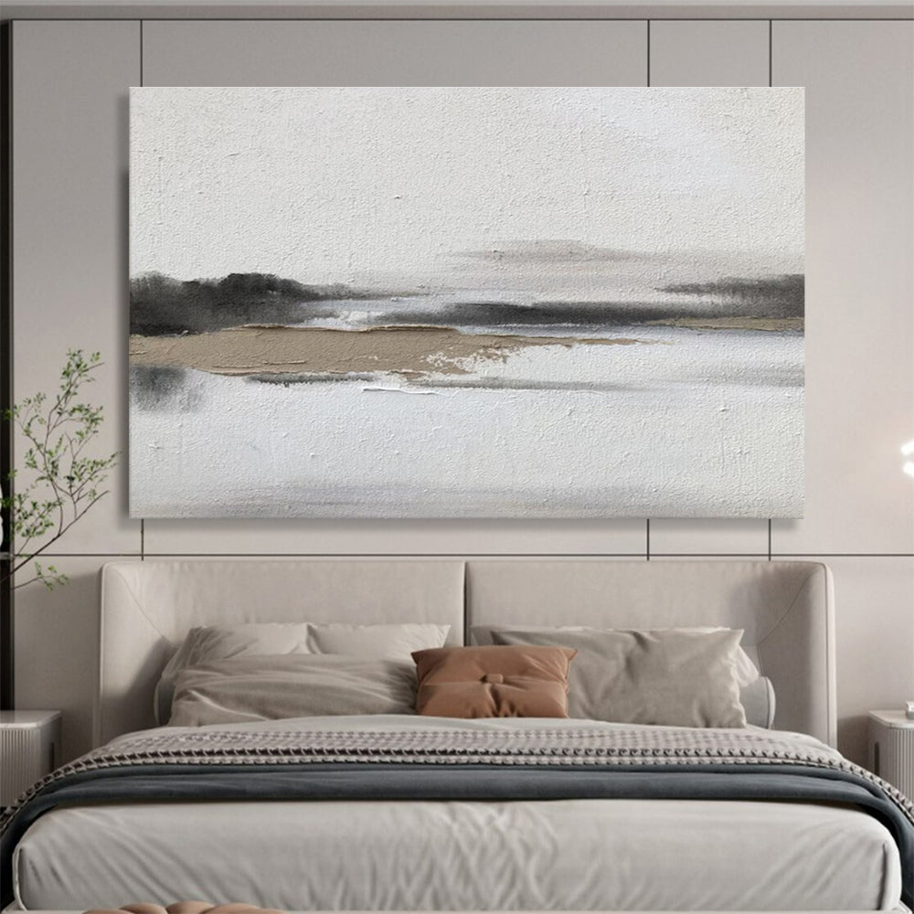 “Muted Landscape Hues” - Textured Oil Painting on Canvas DKS911