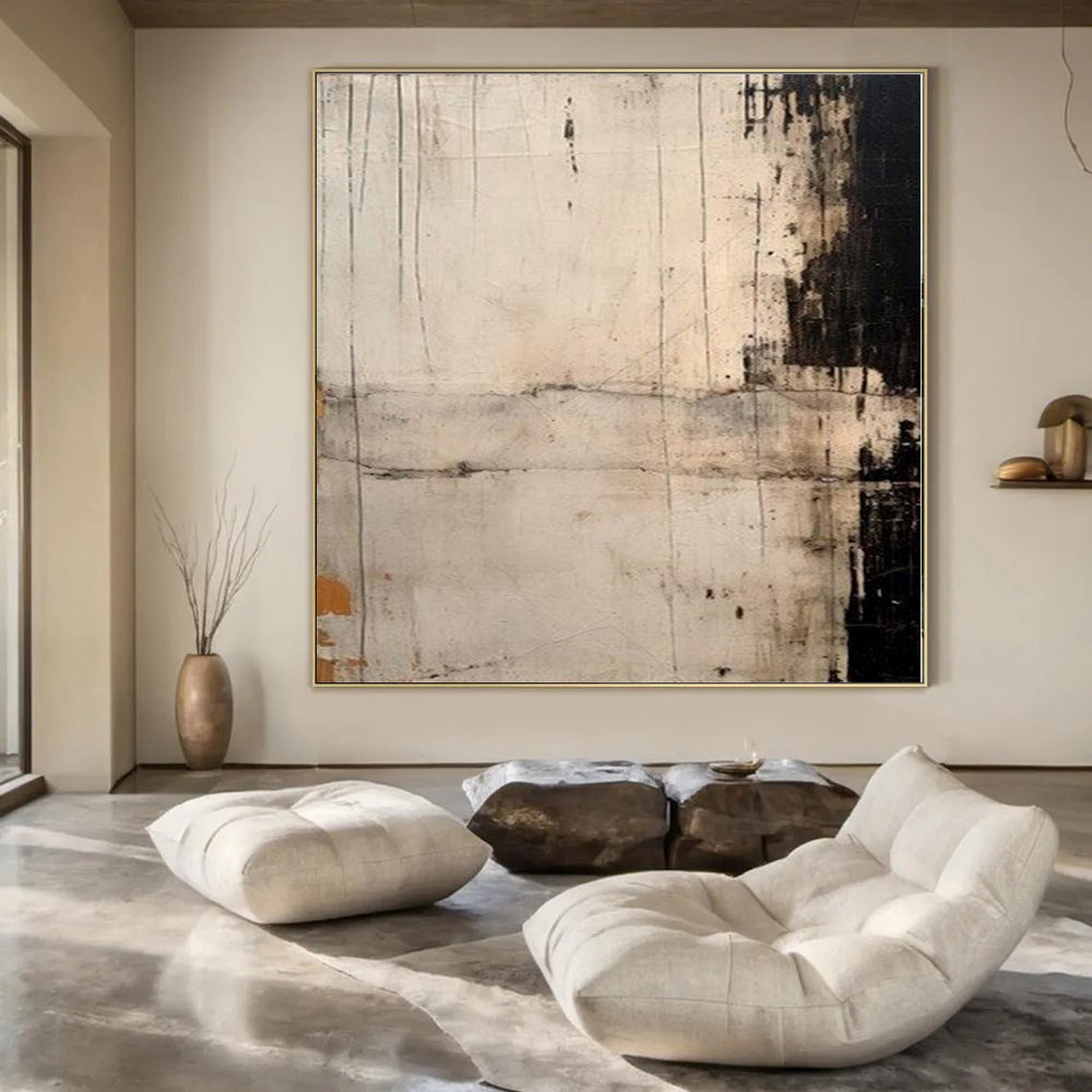 Textured Neutral Background with Subtle Accents "Subtle Textures" Abstract Painting On Canvas PS1209