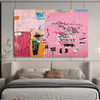 “Pink Abstract Graffiti” - Street - Art - Inspired Painting On Canvas PT198