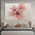 “Soft Pink Blossoms” - Impressionist Floral - Painting On Canvas PT1754