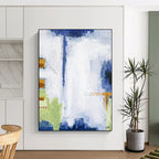 “Muted Tones Abstract Cityscape” - Abstract Urban Reflection Painting On Canvas PT2391