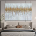 “White - Gold Textured Elegance” Painting On Canvas DKS302
