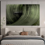 “Dark Green Swirling Abstract” - Expressive Abstract Painting On Canvas PT123